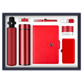 Бизнес подаръчен комплект: термос чаша, тетрадка, персонализиран логотип и офис подаръчна кутия