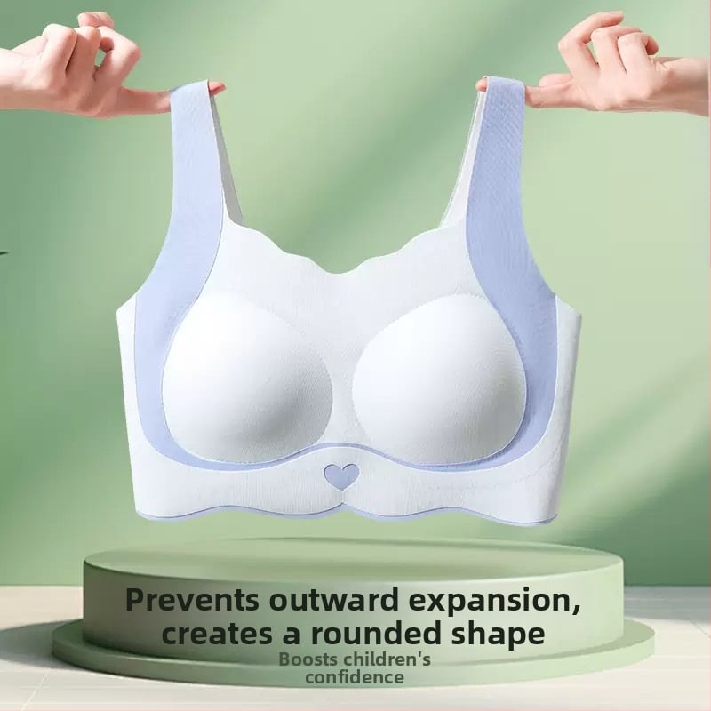 Bustier din nylon, fără cusături, într-o singură piesă, cu cupe subțiri modelate, cupă completă, pentru adolescenți 13–18 ani, primăvara 2025.