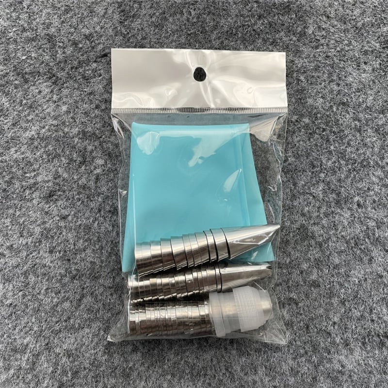 Комплект дюзи за шприцване от неръждаема стомана, 12–50 части, за декориране с пош и печене