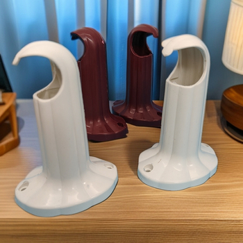 Plastični držač zavjesa za rimski štap, baza nosač za montažu na strop ili bočnu stranu, fiksni okvir s kukom za zid, proširena verzija