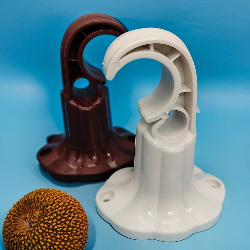 Plastični držač zavjesa za rimski štap, baza nosač za montažu na strop ili bočnu stranu, fiksni okvir s kukom za zid, proširena verzija