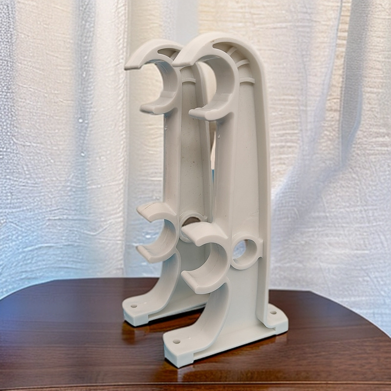 Plastični držač zavjesa za rimski štap, baza nosač za montažu na strop ili bočnu stranu, fiksni okvir s kukom za zid, proširena verzija