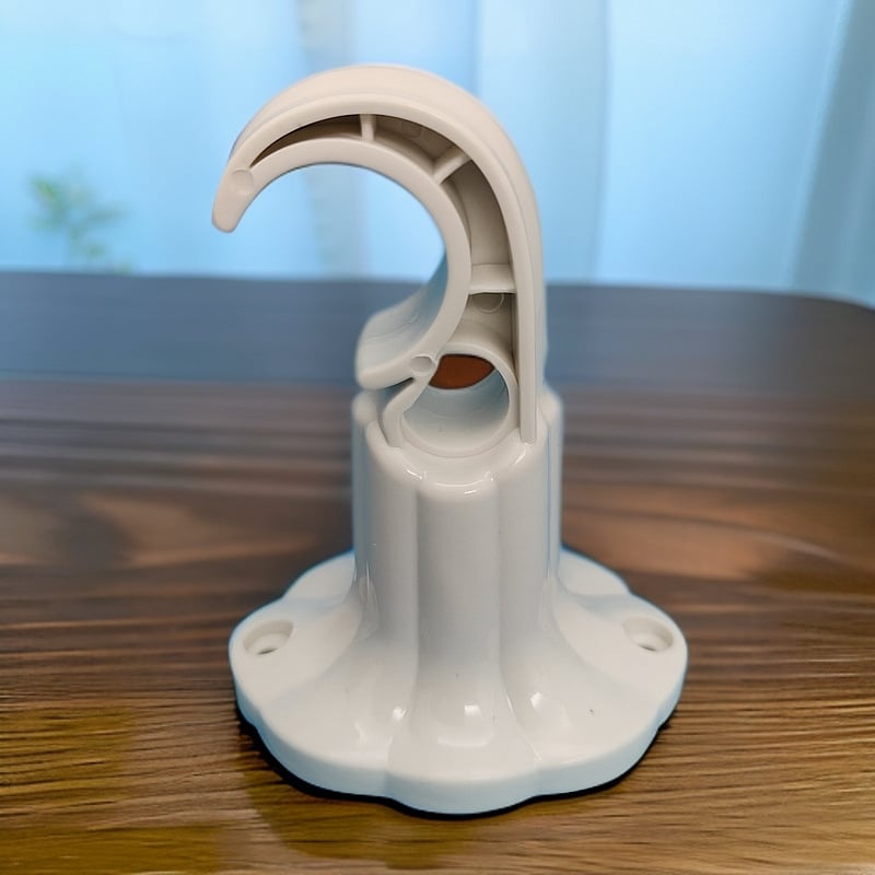 Plastični držač zavjesa za rimski štap, baza nosač za montažu na strop ili bočnu stranu, fiksni okvir s kukom za zid, proširena verzija