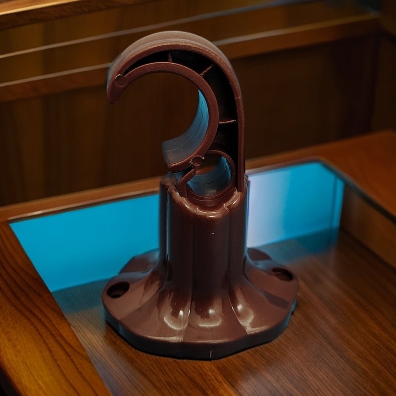 Plastični držač zavjesa za rimski štap, baza nosač za montažu na strop ili bočnu stranu, fiksni okvir s kukom za zid, proširena verzija