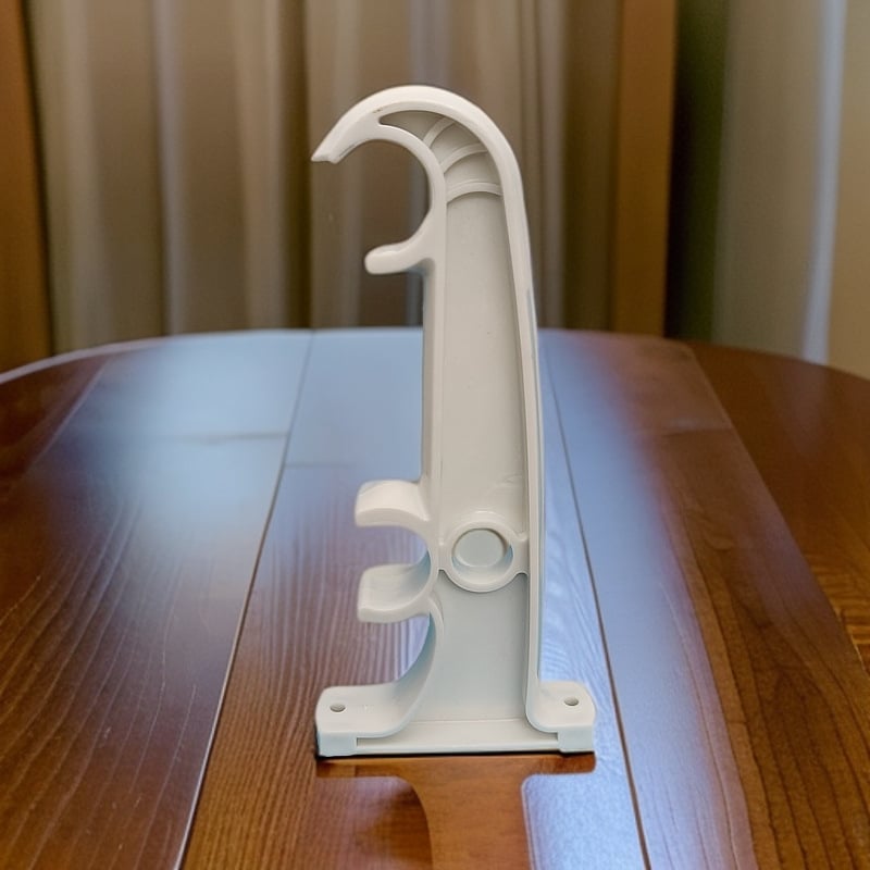 Plastični držač zavjesa za rimski štap, baza nosač za montažu na strop ili bočnu stranu, fiksni okvir s kukom za zid, proširena verzija