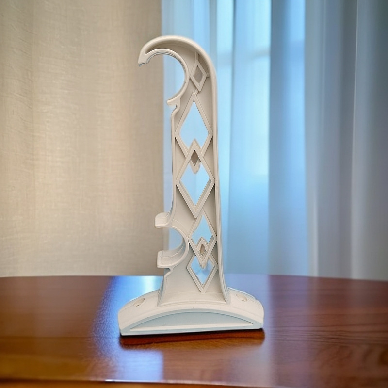 Plastični držač zavjesa za rimski štap, baza nosač za montažu na strop ili bočnu stranu, fiksni okvir s kukom za zid, proširena verzija