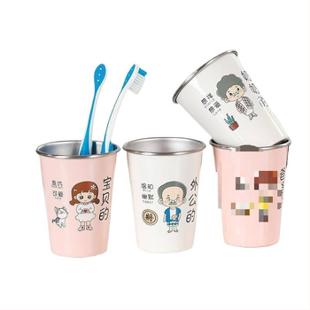 Čašica za četkice za zube, zidna, za obitelj, materijal: svila