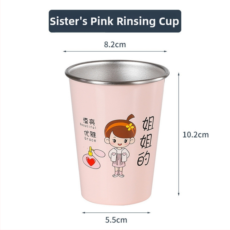 Čašica za četkice za zube, zidna, za obitelj, materijal: svila