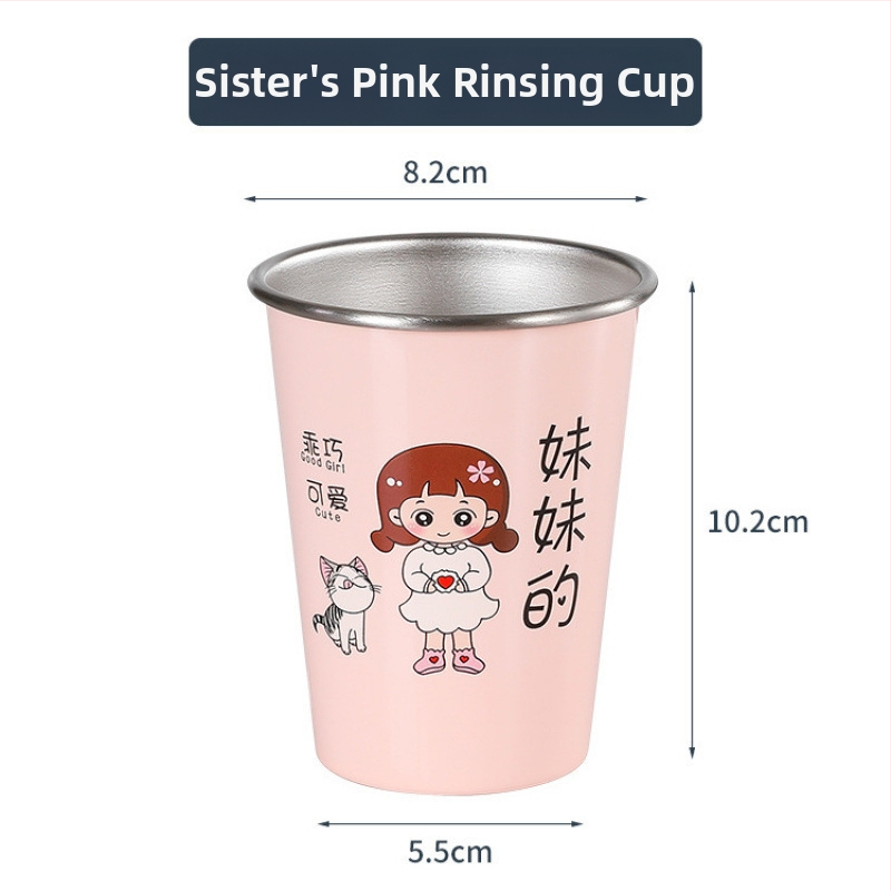 Čašica za četkice za zube, zidna, za obitelj, materijal: svila