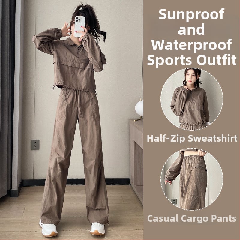 Set casual de lucru pentru femei – Toamnă 2024, țesătură poliester, compoziție principală: nailon 95%+, mâneci lungi, croială lejeră, stil casual, potrivit pentru badminton, tenis și volei