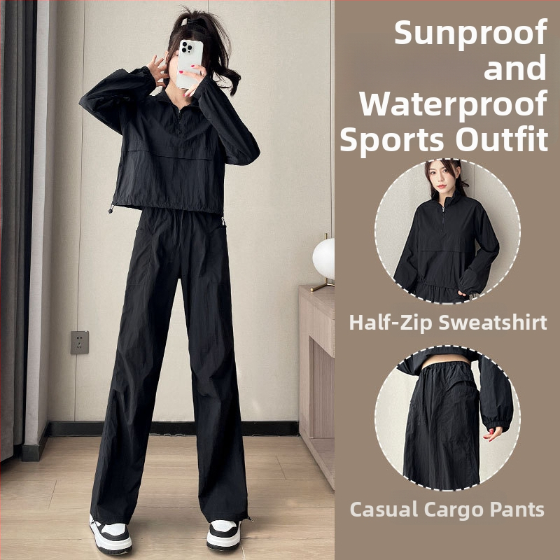 Set casual de lucru pentru femei – Toamnă 2024, țesătură poliester, compoziție principală: nailon 95%+, mâneci lungi, croială lejeră, stil casual, potrivit pentru badminton, tenis și volei