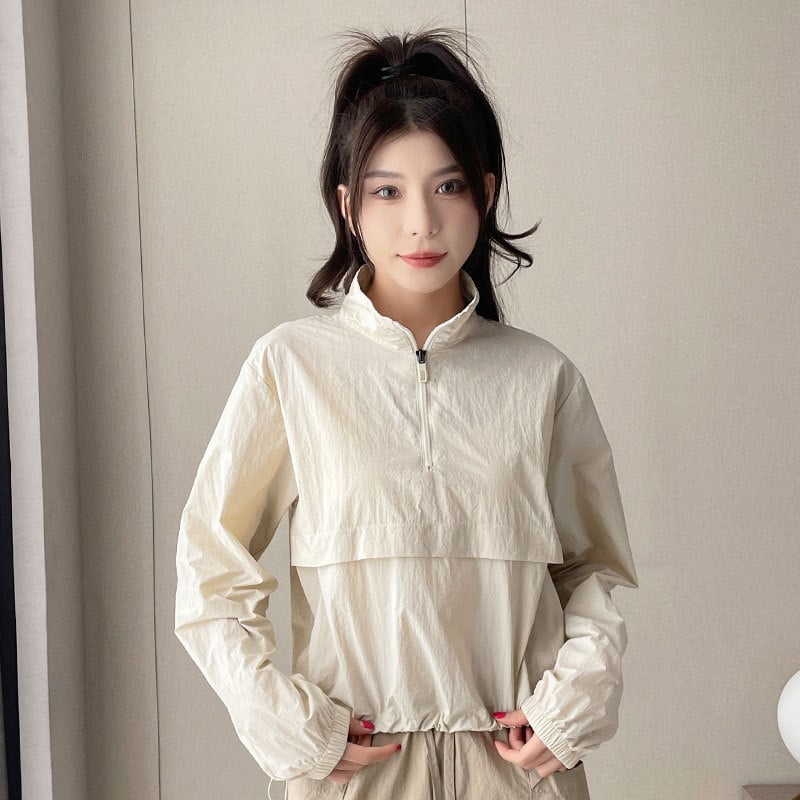 Set casual de lucru pentru femei – Toamnă 2024, țesătură poliester, compoziție principală: nailon 95%+, mâneci lungi, croială lejeră, stil casual, potrivit pentru badminton, tenis și volei