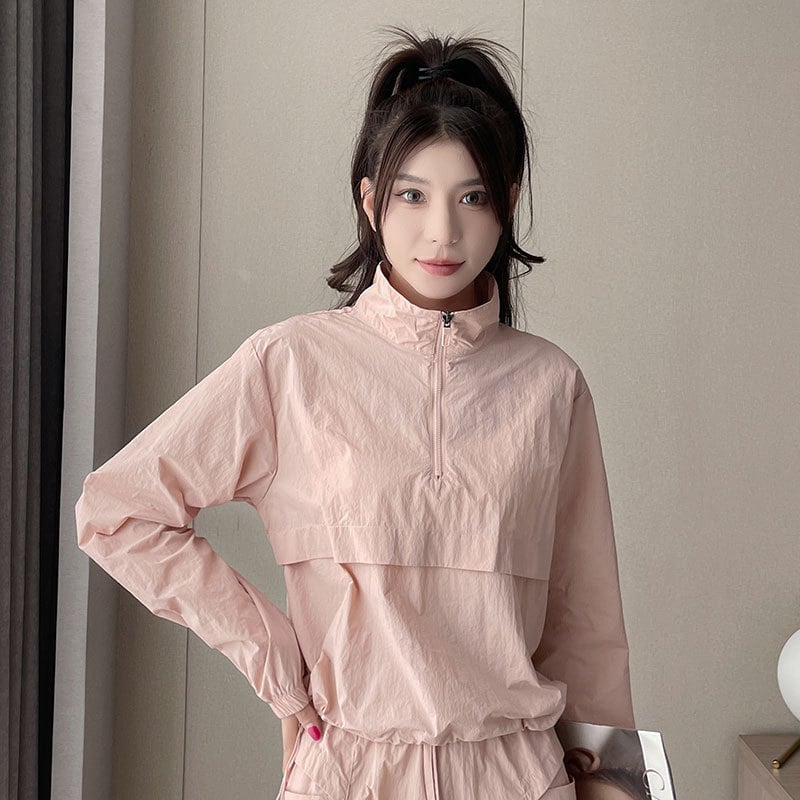 Set casual de lucru pentru femei – Toamnă 2024, țesătură poliester, compoziție principală: nailon 95%+, mâneci lungi, croială lejeră, stil casual, potrivit pentru badminton, tenis și volei