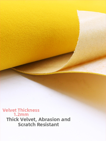 Vastagított öntapadós velúr flockált szövet hátlappal, szintetikus rost, fényelnyelő védelem, közvetlen alkalmazás