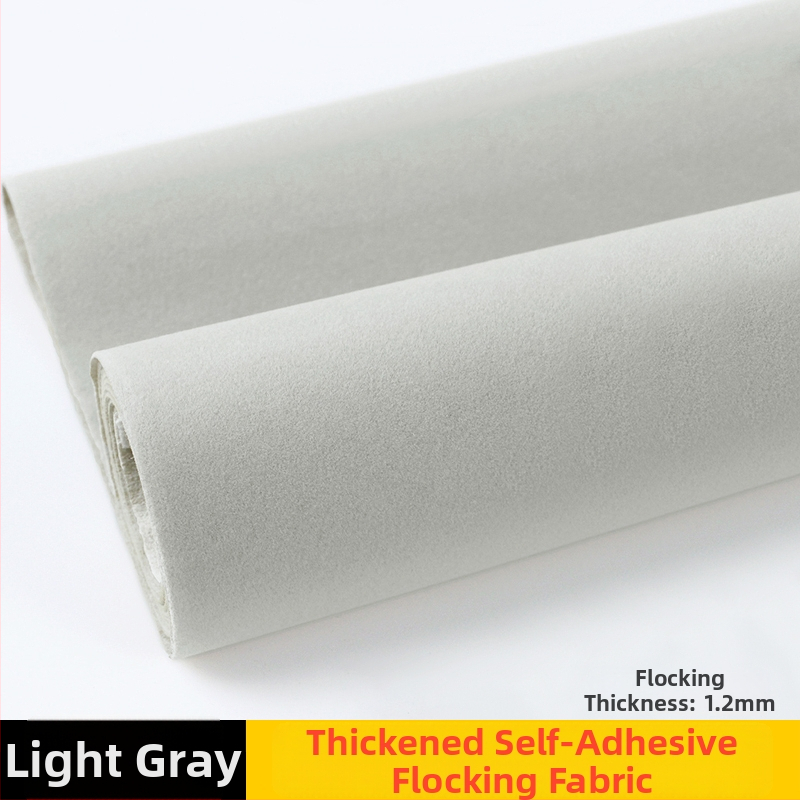 Vastagított öntapadós velúr flockált szövet hátlappal, szintetikus rost, fényelnyelő védelem, közvetlen alkalmazás