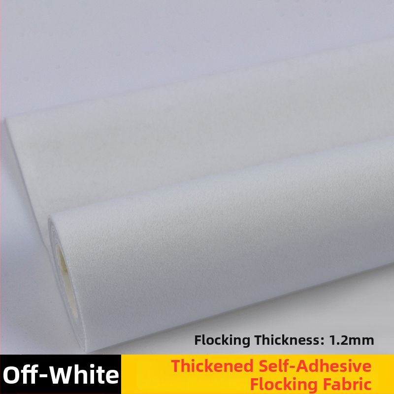 Vastagított öntapadós velúr flockált szövet hátlappal, szintetikus rost, fényelnyelő védelem, közvetlen alkalmazás