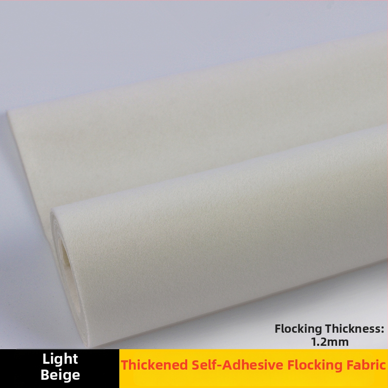 Vastagított öntapadós velúr flockált szövet hátlappal, szintetikus rost, fényelnyelő védelem, közvetlen alkalmazás