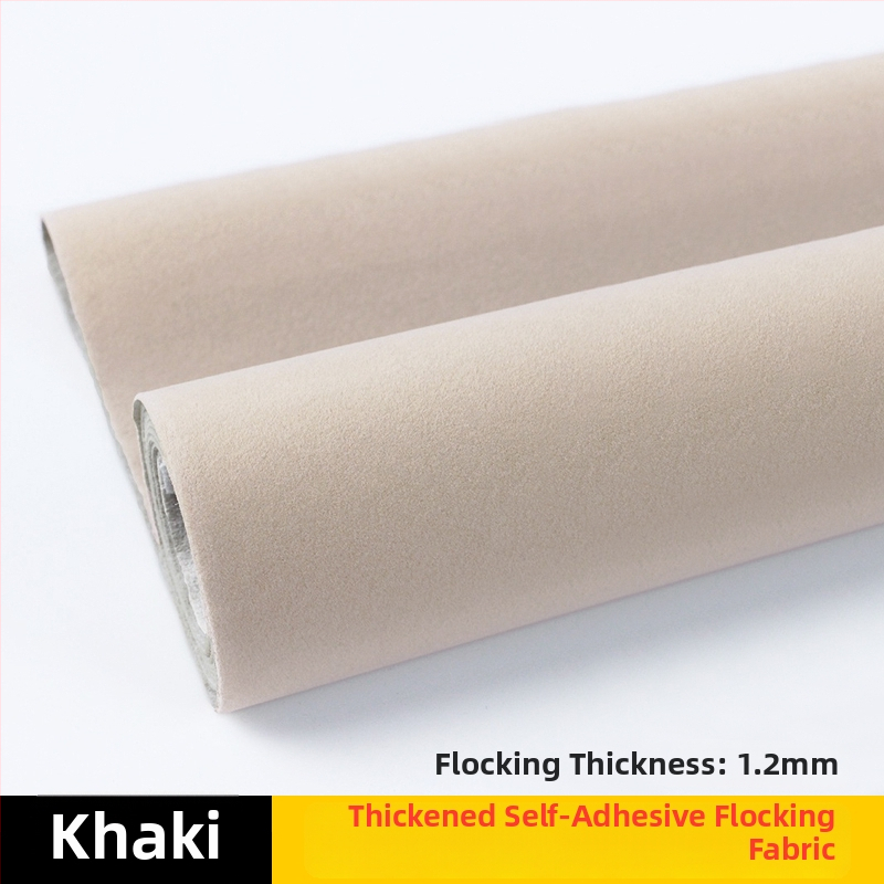 Vastagított öntapadós velúr flockált szövet hátlappal, szintetikus rost, fényelnyelő védelem, közvetlen alkalmazás