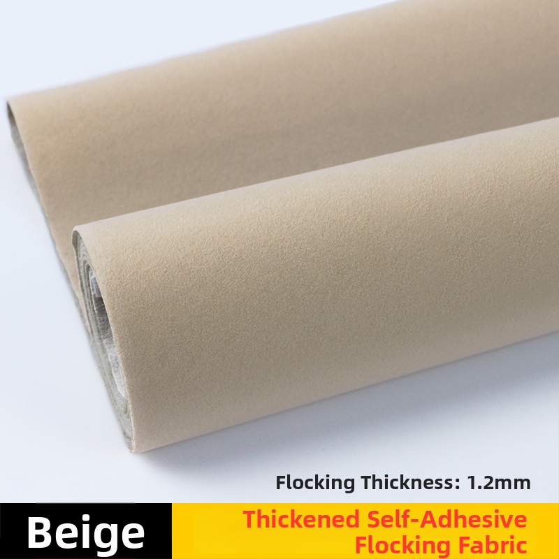 Vastagított öntapadós velúr flockált szövet hátlappal, szintetikus rost, fényelnyelő védelem, közvetlen alkalmazás