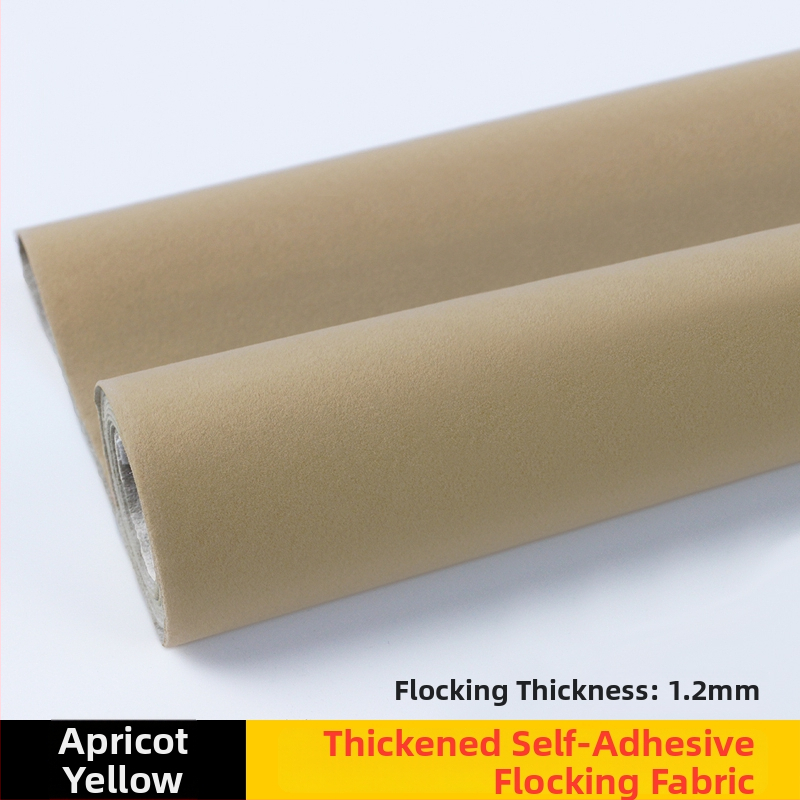 Vastagított öntapadós velúr flockált szövet hátlappal, szintetikus rost, fényelnyelő védelem, közvetlen alkalmazás