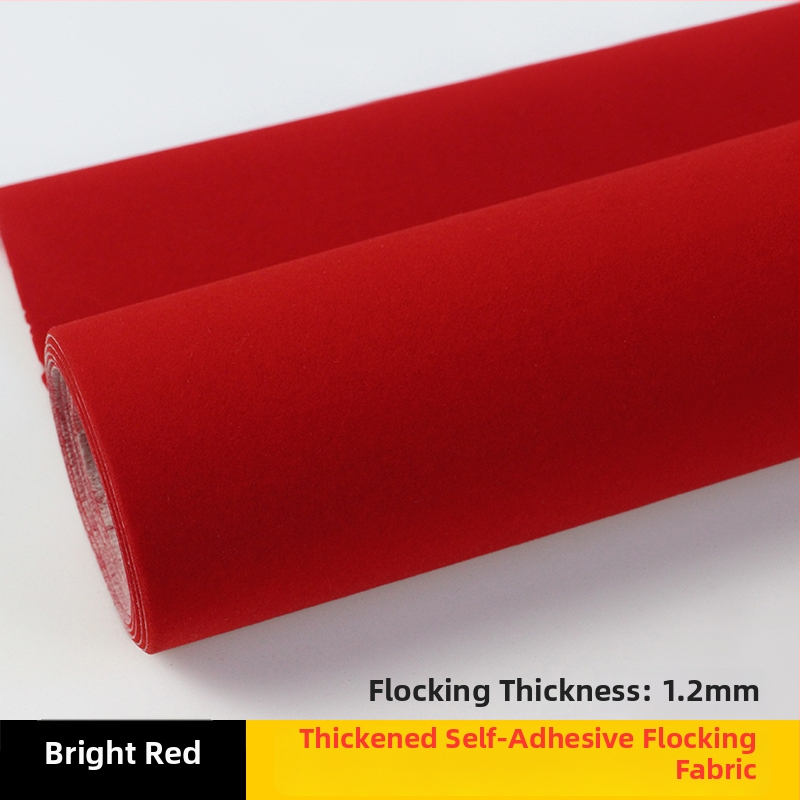 Vastagított öntapadós velúr flockált szövet hátlappal, szintetikus rost, fényelnyelő védelem, közvetlen alkalmazás