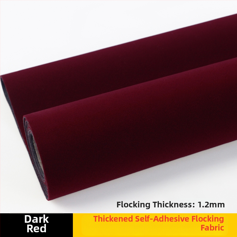 Vastagított öntapadós velúr flockált szövet hátlappal, szintetikus rost, fényelnyelő védelem, közvetlen alkalmazás