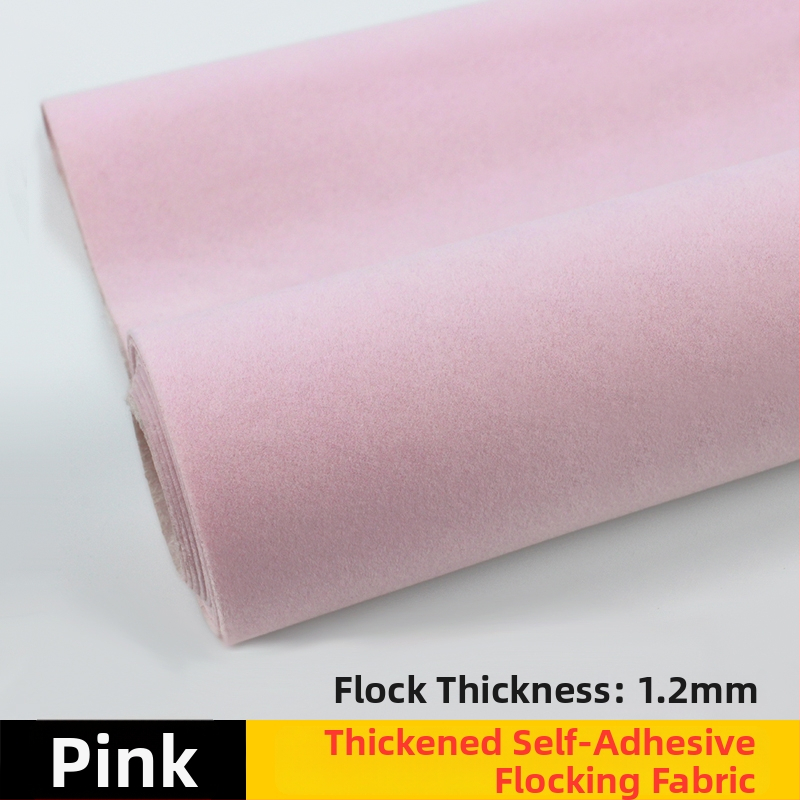 Vastagított öntapadós velúr flockált szövet hátlappal, szintetikus rost, fényelnyelő védelem, közvetlen alkalmazás