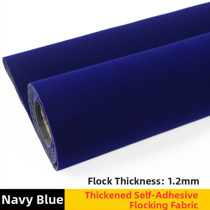 Vastagított öntapadós velúr flockált szövet hátlappal, szintetikus rost, fényelnyelő védelem, közvetlen alkalmazás