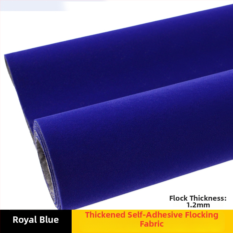 Vastagított öntapadós velúr flockált szövet hátlappal, szintetikus rost, fényelnyelő védelem, közvetlen alkalmazás