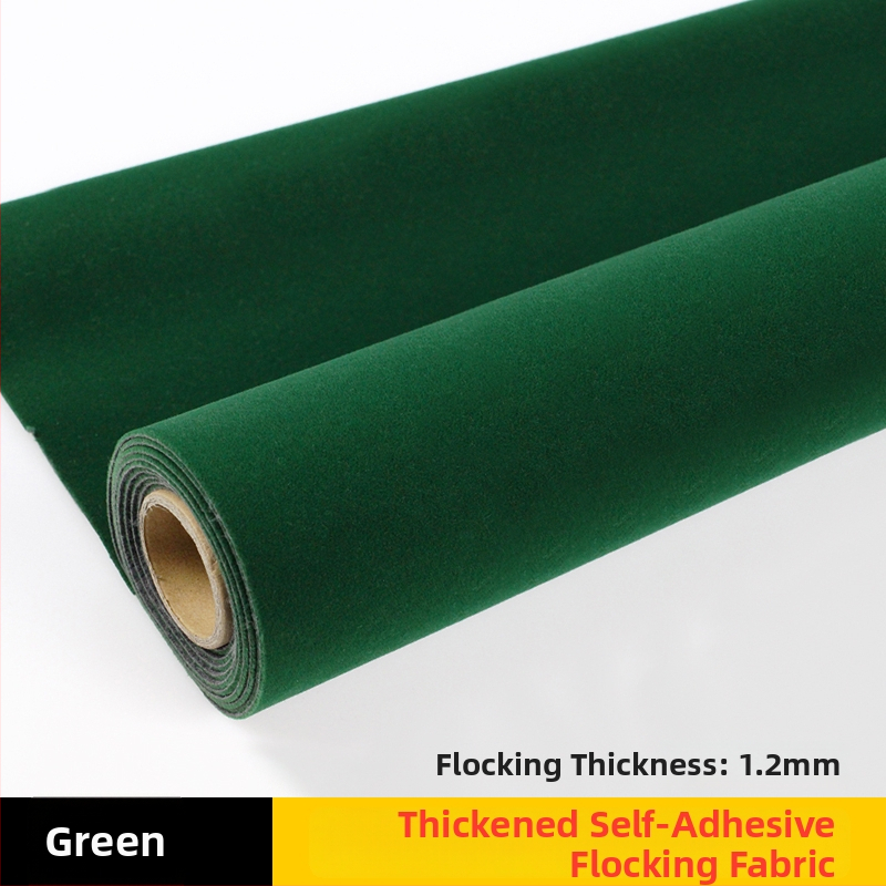 Vastagított öntapadós velúr flockált szövet hátlappal, szintetikus rost, fényelnyelő védelem, közvetlen alkalmazás