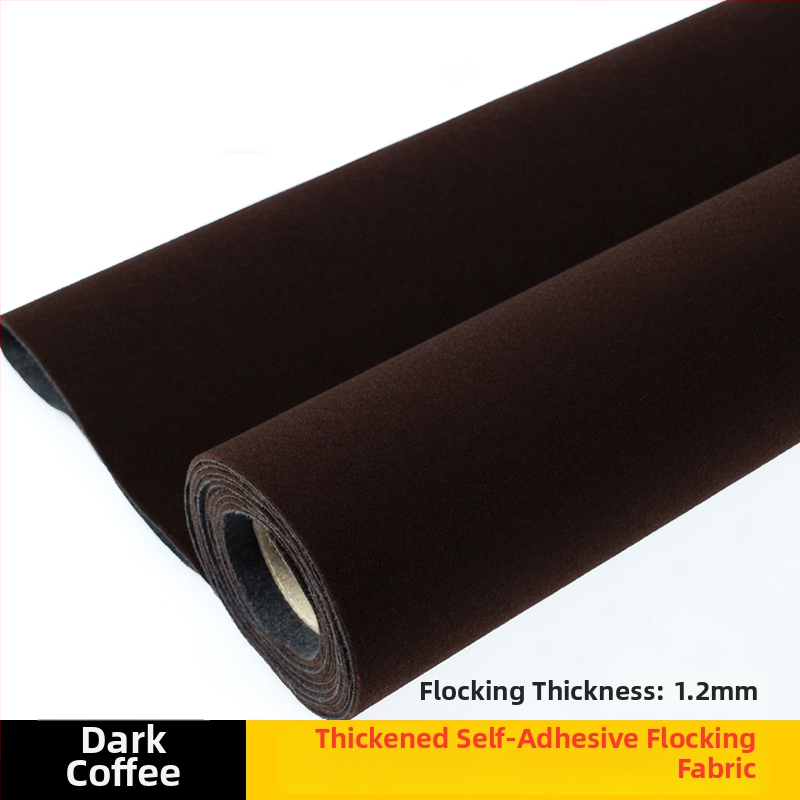 Vastagított öntapadós velúr flockált szövet hátlappal, szintetikus rost, fényelnyelő védelem, közvetlen alkalmazás
