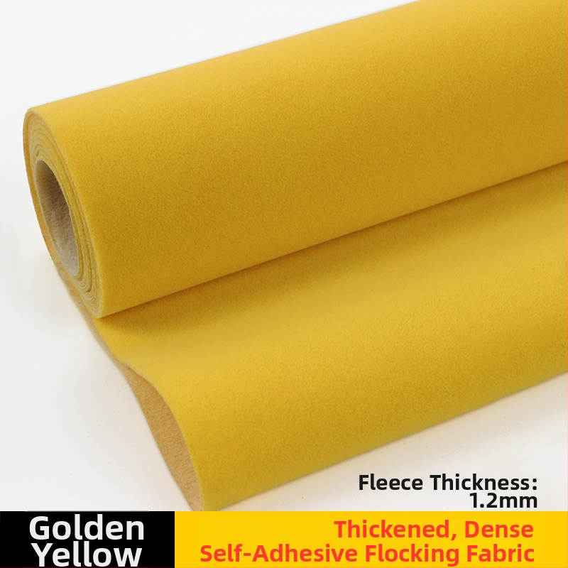 Vastagított öntapadós velúr flockált szövet hátlappal, szintetikus rost, fényelnyelő védelem, közvetlen alkalmazás