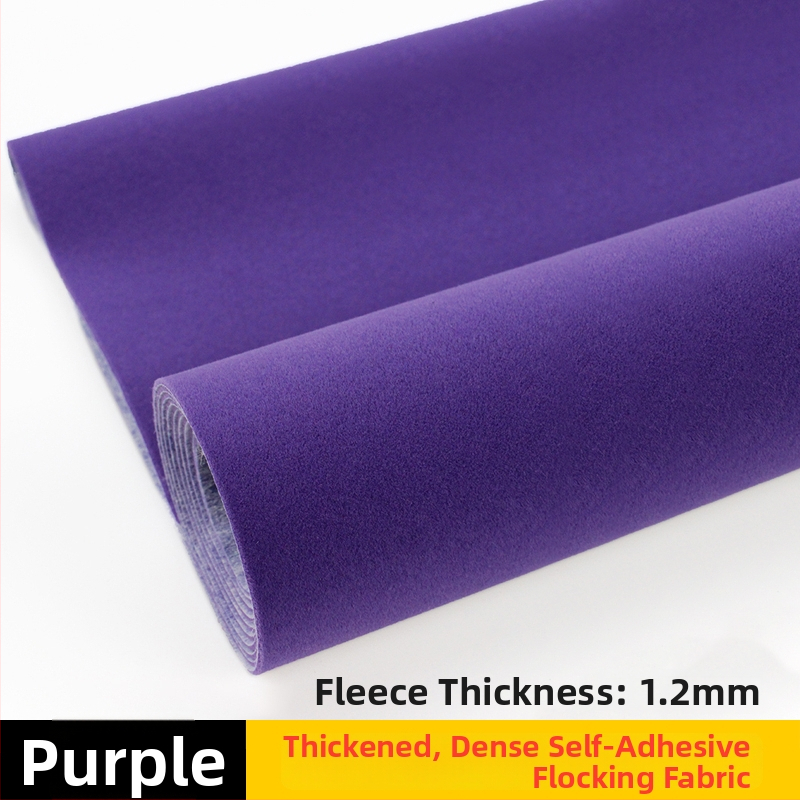 Vastagított öntapadós velúr flockált szövet hátlappal, szintetikus rost, fényelnyelő védelem, közvetlen alkalmazás