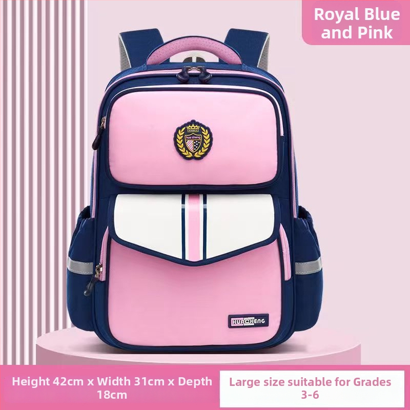 Školska torba s zaštitom kralježnice od Oxford materijala, velika kapaciteta, višestruka funkcija, za 1.–6. razred, prozračna i ultra lagana