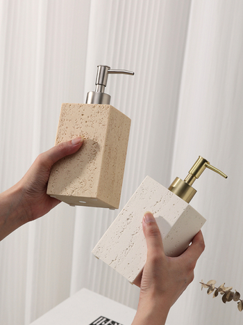 Pumpa boca inspirirana travertinom za hotelske toaletne potrepštine — putna bočica za dezinfekciju ruku, losion, šampon i gel za tuširanje