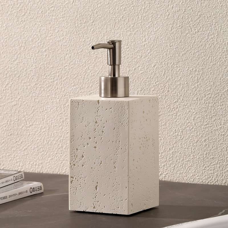 Pumpa boca inspirirana travertinom za hotelske toaletne potrepštine — putna bočica za dezinfekciju ruku, losion, šampon i gel za tuširanje