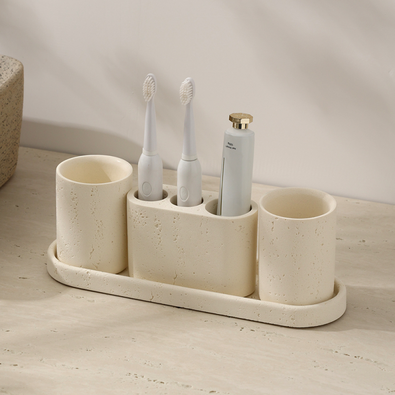 Pumpa boca inspirirana travertinom za hotelske toaletne potrepštine — putna bočica za dezinfekciju ruku, losion, šampon i gel za tuširanje