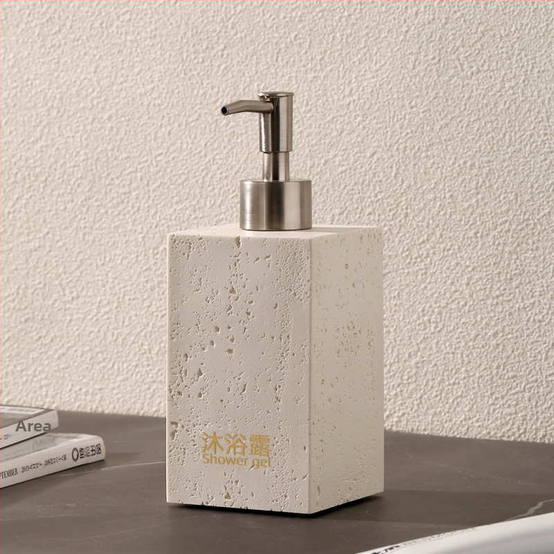 Pumpa boca inspirirana travertinom za hotelske toaletne potrepštine — putna bočica za dezinfekciju ruku, losion, šampon i gel za tuširanje