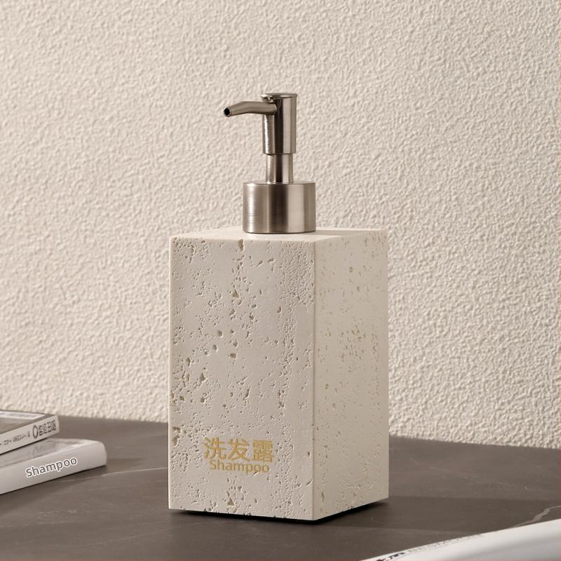 Pumpa boca inspirirana travertinom za hotelske toaletne potrepštine — putna bočica za dezinfekciju ruku, losion, šampon i gel za tuširanje