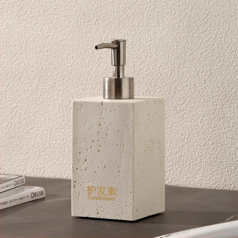 Pumpa boca inspirirana travertinom za hotelske toaletne potrepštine — putna bočica za dezinfekciju ruku, losion, šampon i gel za tuširanje
