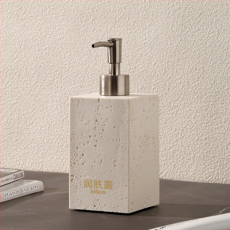Pumpa boca inspirirana travertinom za hotelske toaletne potrepštine — putna bočica za dezinfekciju ruku, losion, šampon i gel za tuširanje