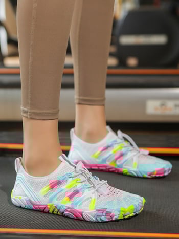 Cipele za riječni trek s prednjim vezivanjem, elastičan gornji dio, gumeni potplat otporan na trošenje, nizak profil