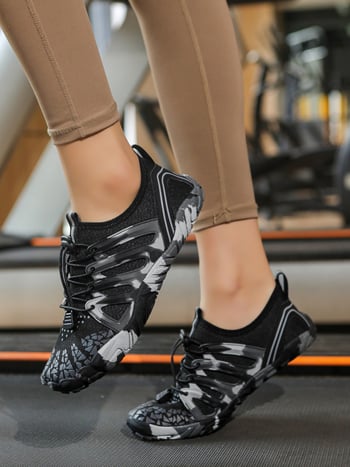 Cipele za riječni trek s prednjim vezivanjem, elastičan gornji dio, gumeni potplat otporan na trošenje, nizak profil