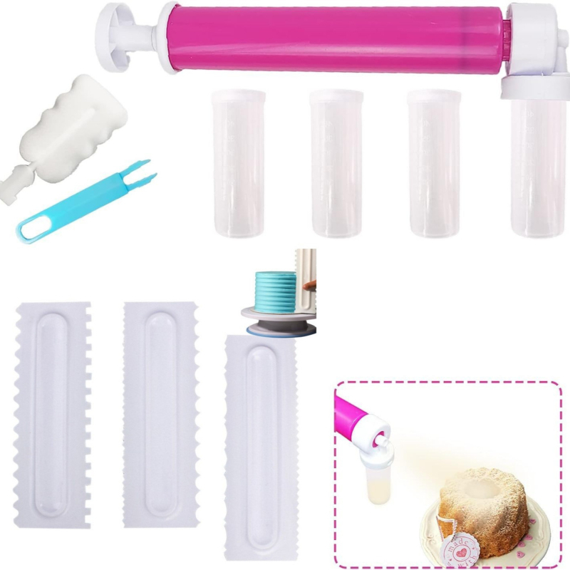 Dekorativni pištolj za krem tortu — PP materijal, ručni sprej za bojanje torti, alat za pečenje, moderni minimalistički dizajn