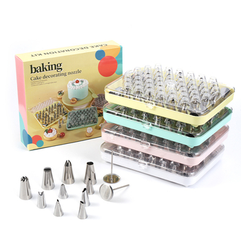 430 vrh za dekoriranje – set od 55 komada u luksuznoj poklon kutiji, PP materijal, za ukrašavanje torti