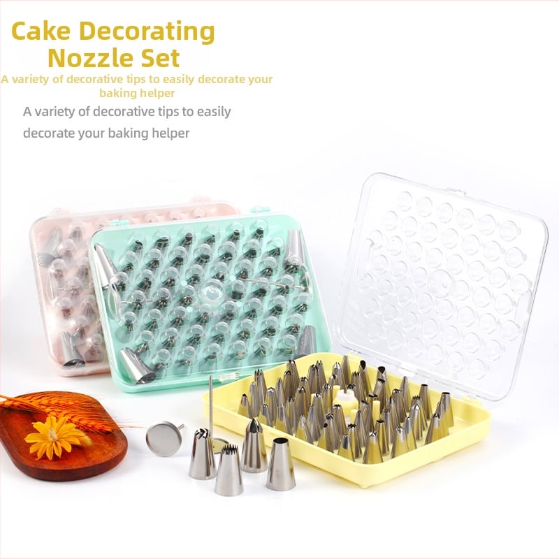 430 vrh za dekoriranje – set od 55 komada u luksuznoj poklon kutiji, PP materijal, za ukrašavanje torti