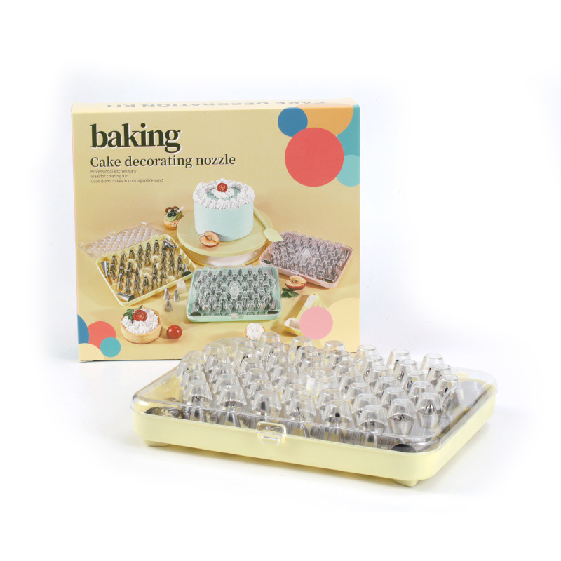 430 vrh za dekoriranje – set od 55 komada u luksuznoj poklon kutiji, PP materijal, za ukrašavanje torti