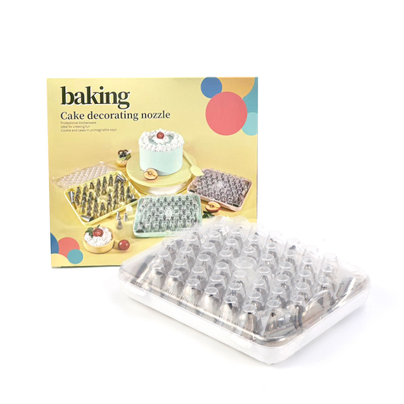 430 vrh za dekoriranje – set od 55 komada u luksuznoj poklon kutiji, PP materijal, za ukrašavanje torti