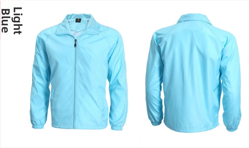 Palton tip windbreaker de lucru – stil lejer, lungime lungă, guler rever, închidere cu fermoar, țesătură densă