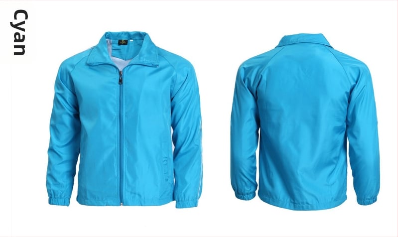 Palton tip windbreaker de lucru – stil lejer, lungime lungă, guler rever, închidere cu fermoar, țesătură densă